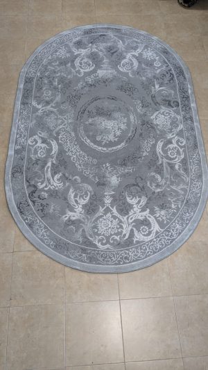Covor Marco Polo  Gri cu Medalion OVAL