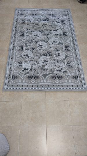 Covor Acrilic 3D / Avanos Floral Gri